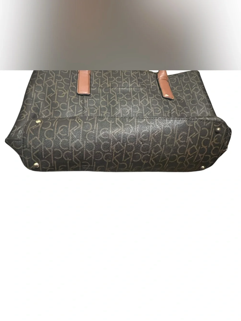 Calvin Klein CK Monogram Tote Bag Brown